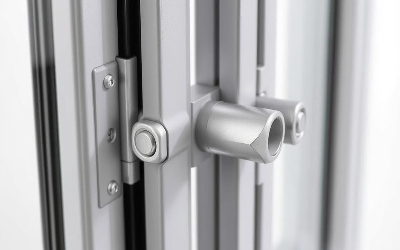 Close-up of quality uPVC window frame hardware